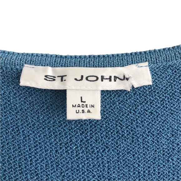 St. John Steel Blue Tank L EUC - Picture 3 of 6